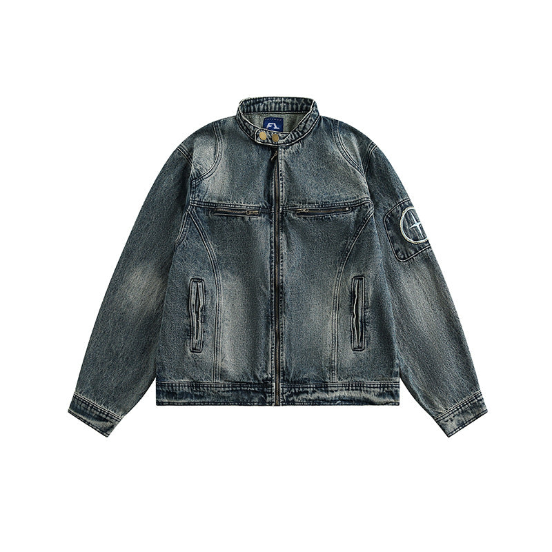 Men's Retro Denim Jacket Blue
