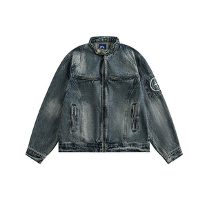 Men's Retro Denim Jacket Blue