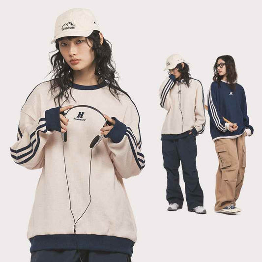Fashion Waffle Loose-fitting Casual T-shirt For Women MuddyStock