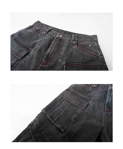 Niche American Retro Destroyed Jeans MuddyStock