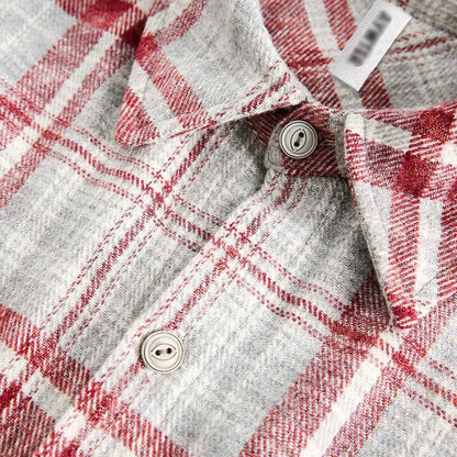 American Retro Plaid Women's Loose Casual Long Sleeve Shirt null