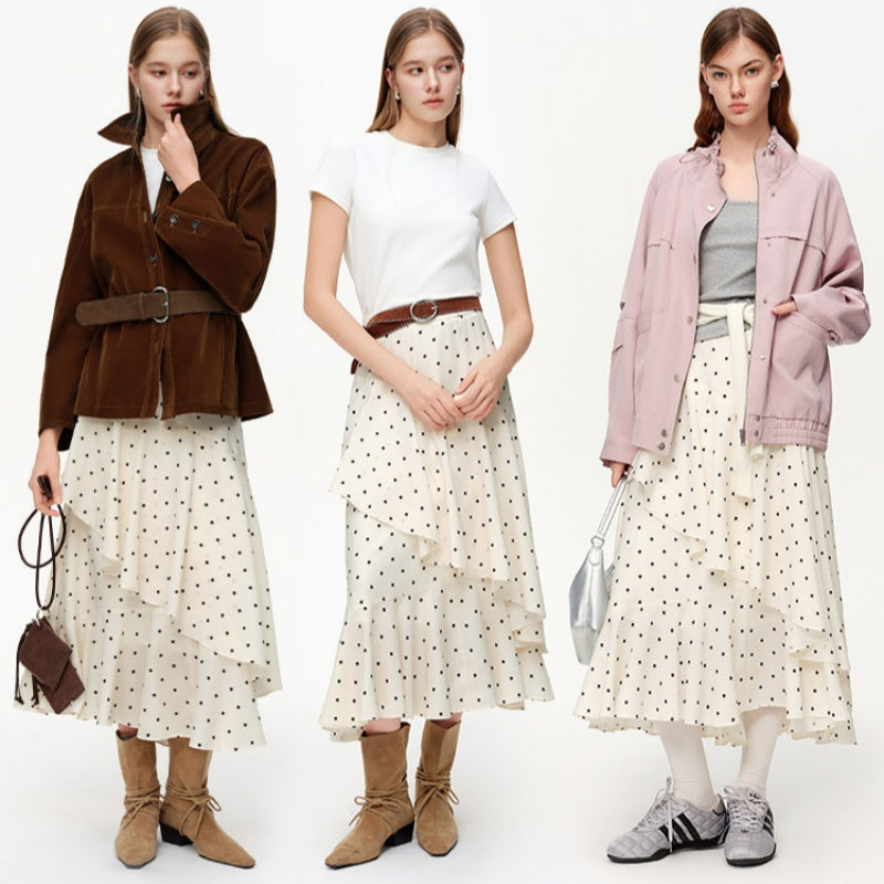 Summer New Irregular Ruffle Hem Skirt For Women All Products