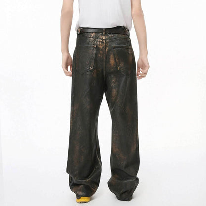 Waste Soil Wind Reverse Pocket Personality Jeans MuddyStock