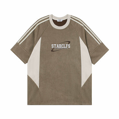 Loose Short-sleeved T-shirt With Letter Embroidery Design For Men And Women MuddyStock