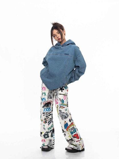 Retro Washed Loose Hoodie for women MuddyStock