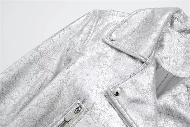 Metal Motorcycle Jacket Autumn Zipper Coat All Products