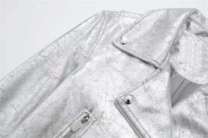 Metal Motorcycle Jacket Autumn Zipper Coat All Products