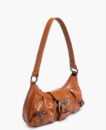 Women's Vintage Two-tone Shoulder Bag Light Brown null