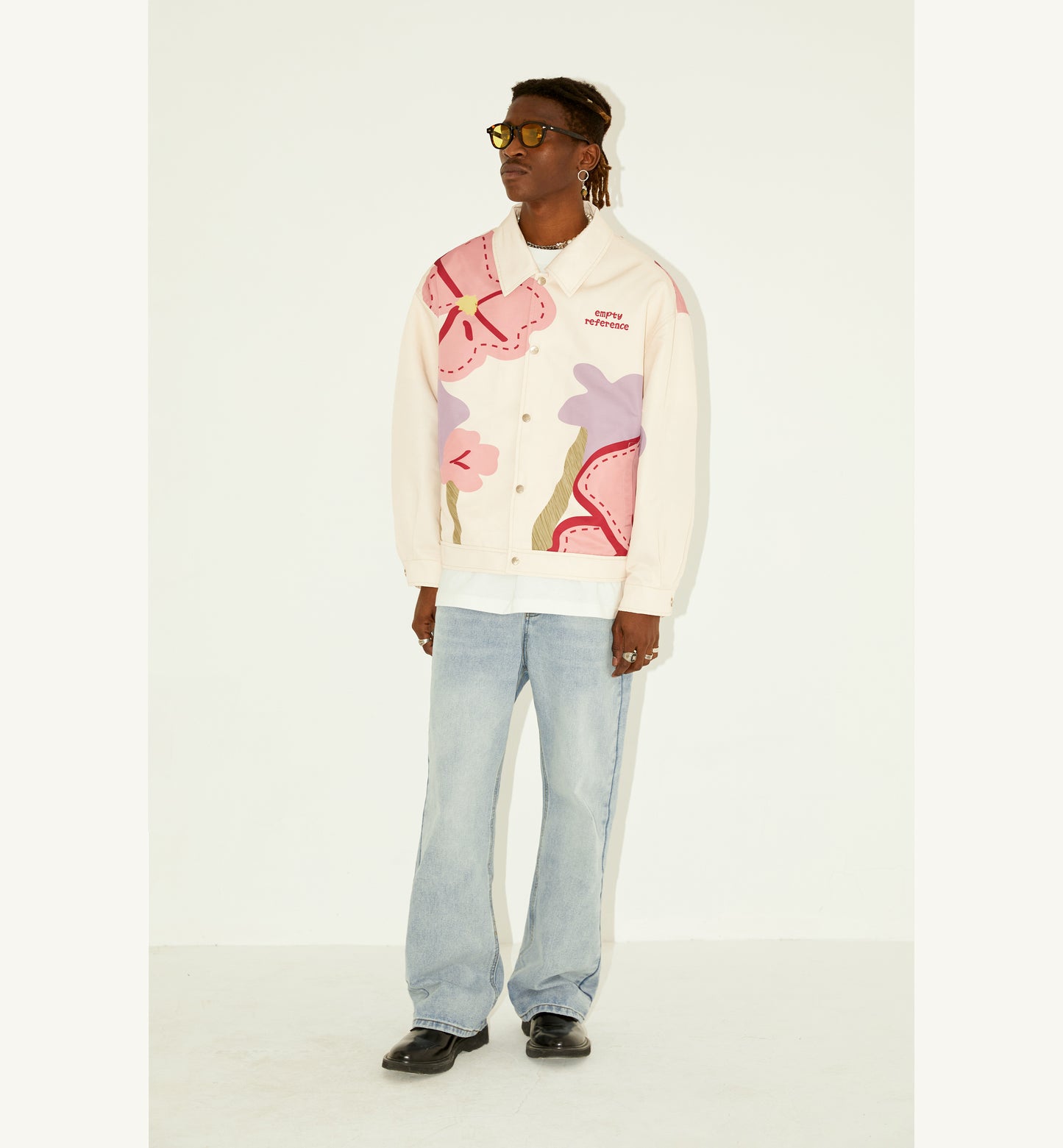 Original Spring Flowers Trend Loose Printed Jacket Coat MuddyStock