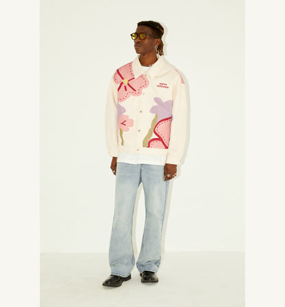 Original Spring Flowers Trend Loose Printed Jacket Coat MuddyStock