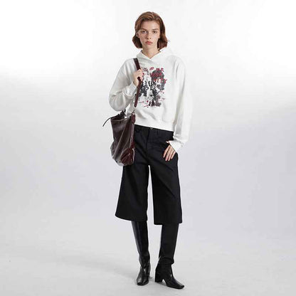 Letter Printed Hoodie For Women MuddyStock