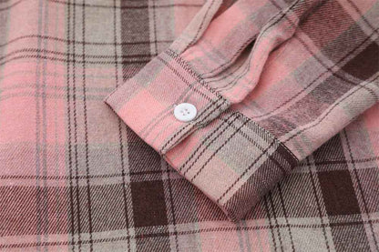 Plaid Shirt With Printed Design For Women null