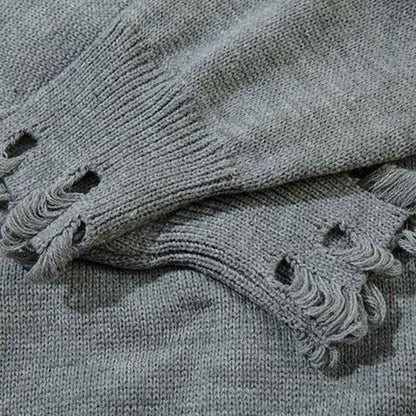 Irregular Damaged Cat Beard Round Neck Sweater For Men And Women MuddyStock All Products