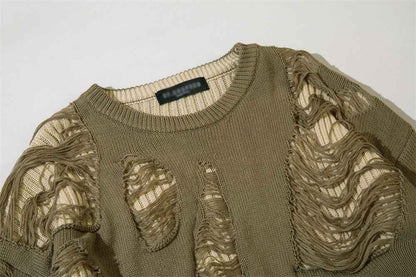 Relaxed Slouchy Round Neck Long Sleeve Sweater For Men And Women null