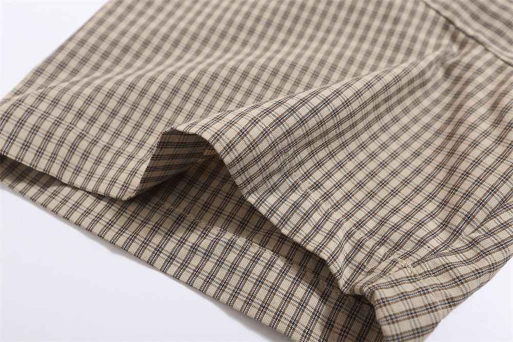 Fashion Fine Plaid Short-sleeved Shirt For Men null
