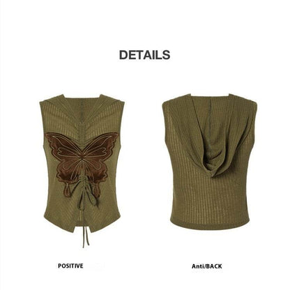Retro Butterfly Embroidered Top For Women MuddyStock