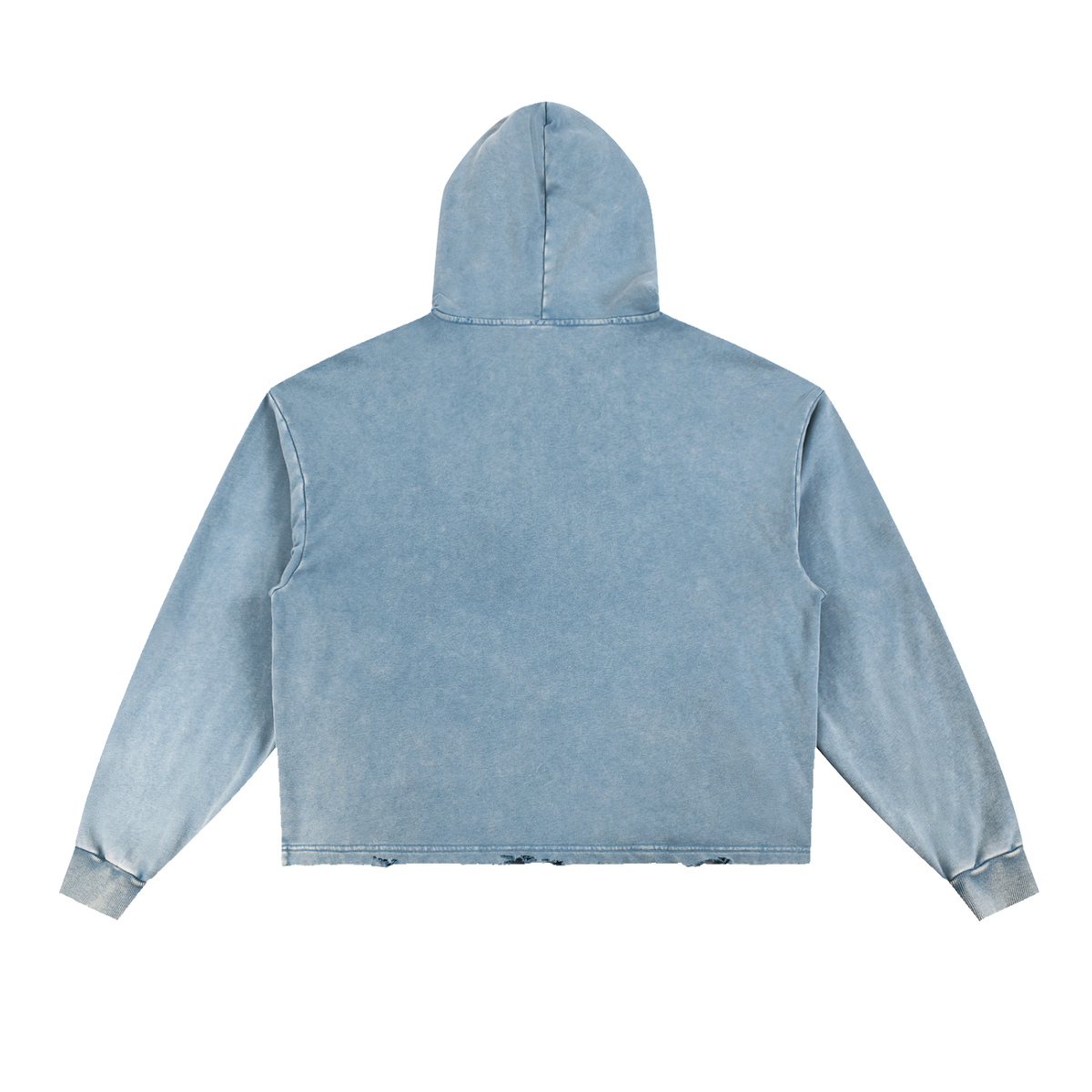 Vintage Washed Frayed-Hem Hoodie For Men | MuddyStock Originals