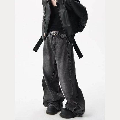 Loose Wide-leg Straight-leg Jeans For Men MuddyStock