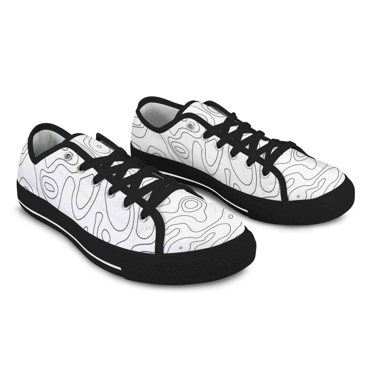 Seattle Low Top Men's Shoes With Abstract Design