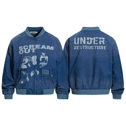 Rockabilly Vintage Print Loose Casual Jacket for Men | MuddyStock Originals MuddyStock