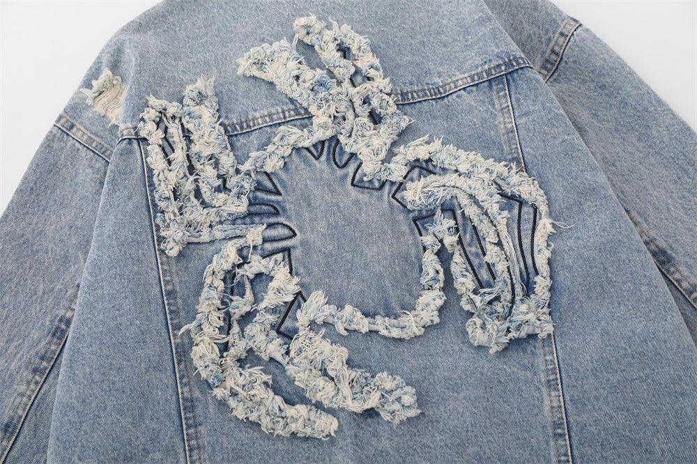 Paste Cloth Embroidery Spider Jacket For Women null
