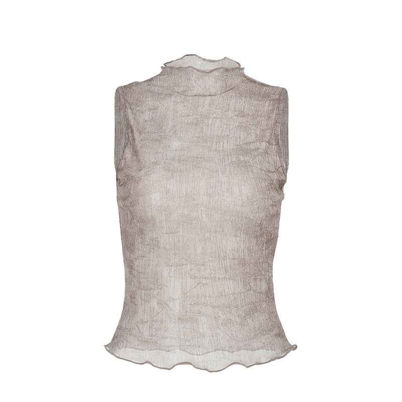 Half high neck sleeveless top for women | MuddyStpck Originals MuddyStock