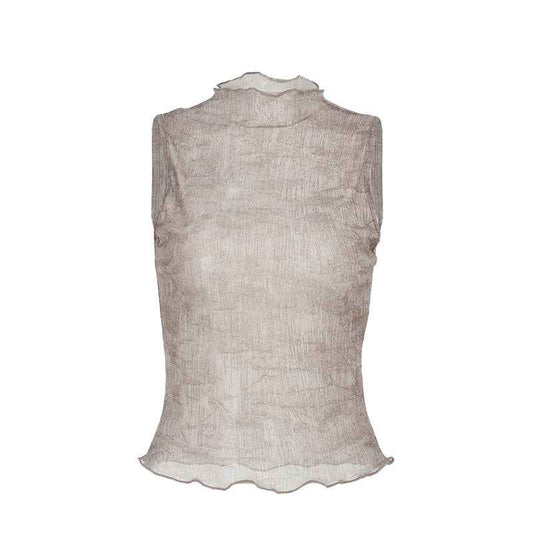 Half high neck sleeveless top for women | MuddyStpck Originals MuddyStock