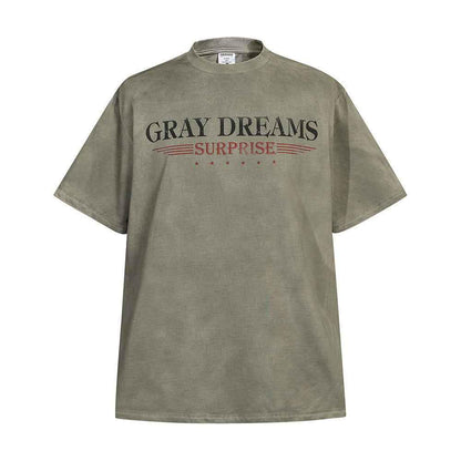 Men's Vintage Inkjet Tie-dye T-shirt null