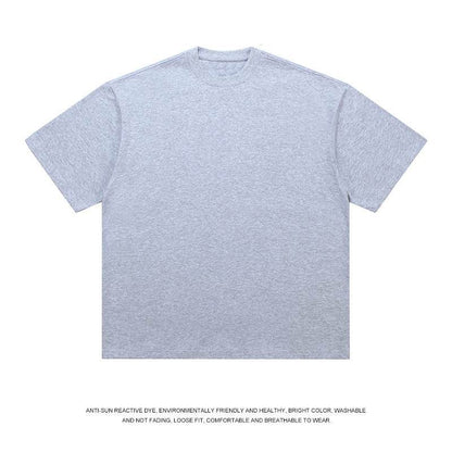 T-shirt Men's Loose Solid Color Bottoming Shirt Light Gray MuddyStock