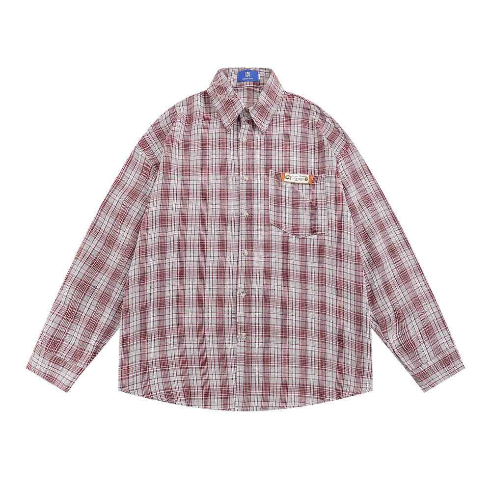 Plaid Long Sleeve Women's European And American Loose Casual Shirt null