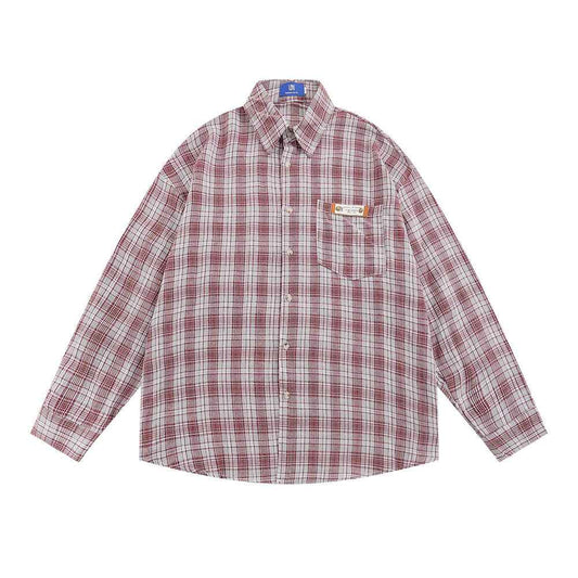 Plaid Long Sleeve Women's European And American Loose Casual Shirt null