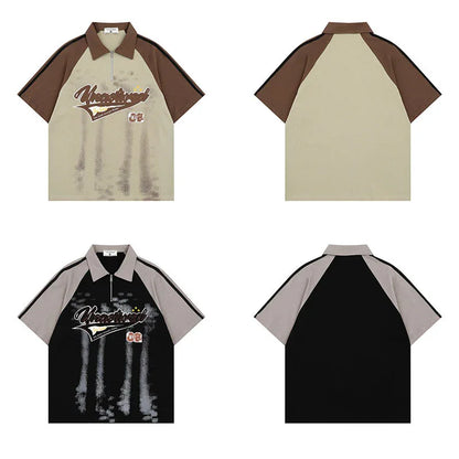 Original Design Color Block Shoulder Polo T-Shirt For Men | MuddyStock Originals eprolo