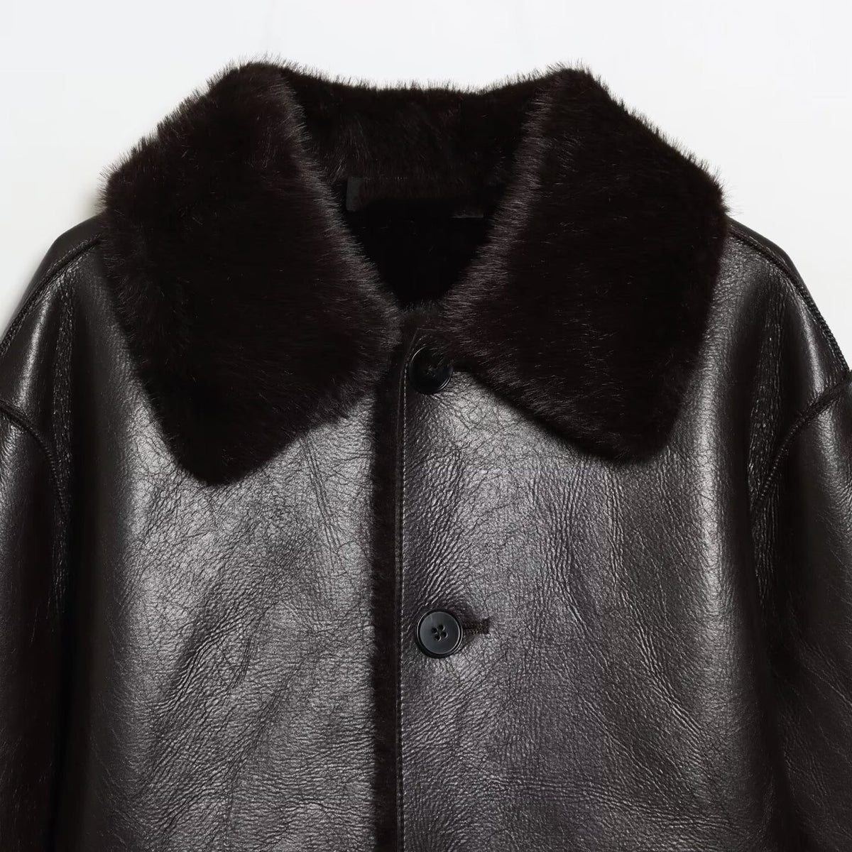 Fashionable And Casual Reversible Faux-leather Jacket For Women All Products
