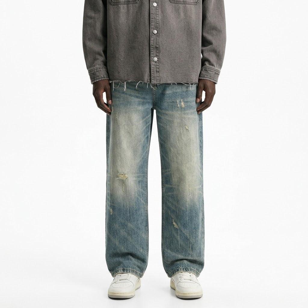 Retro Distressed Jeans For Men