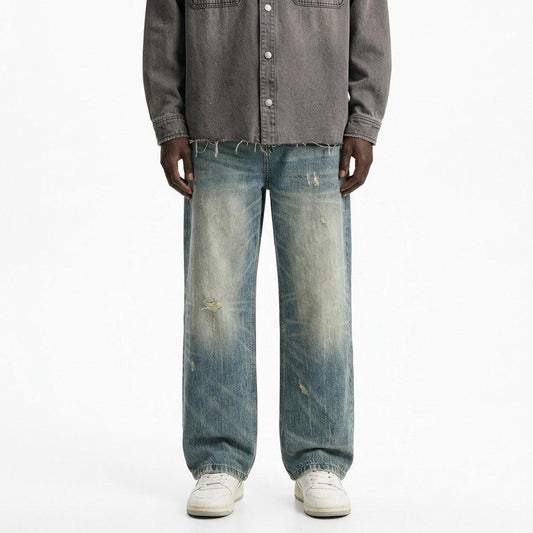 Retro Distressed Jeans For Men