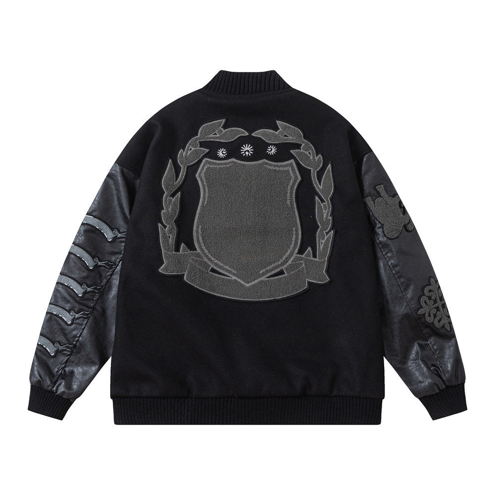 Baseball Uniform Jacket For Male Black