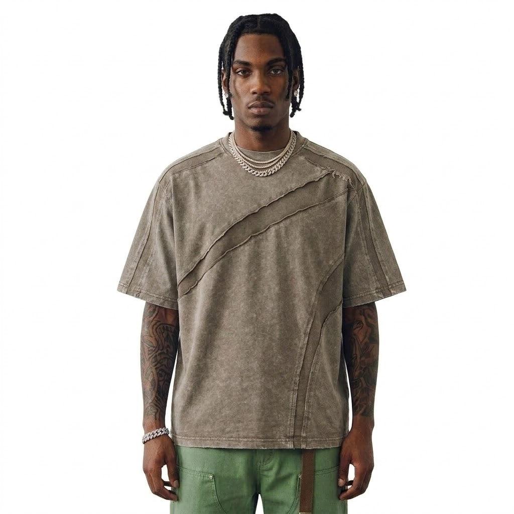 Worn-Out Washed Pure Cotton Short Sleeve T-Shirt For Men | MuddyStock Originals