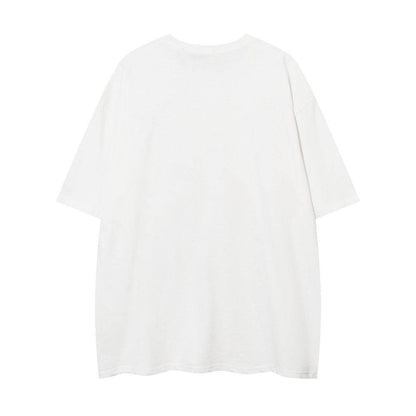 Letter Printed Loose T-shirt For Men And Women MuddyStock