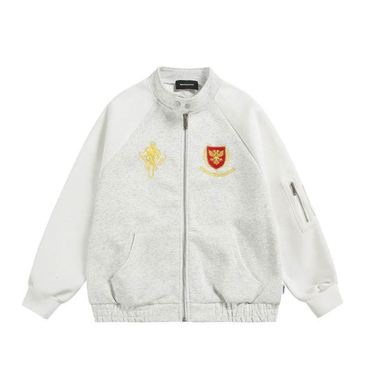 Baseball Jacket for Men and Women | MuddyStock Originals White MuddyStock