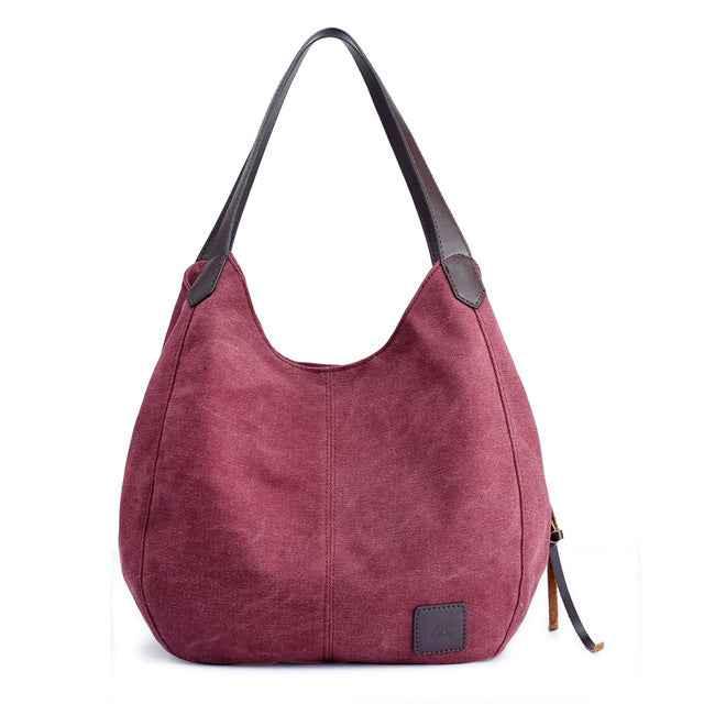Women's Canvas Zipper bag Purple
