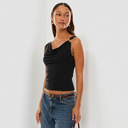 Women's V-neck Buckle Camisole MuddyStock