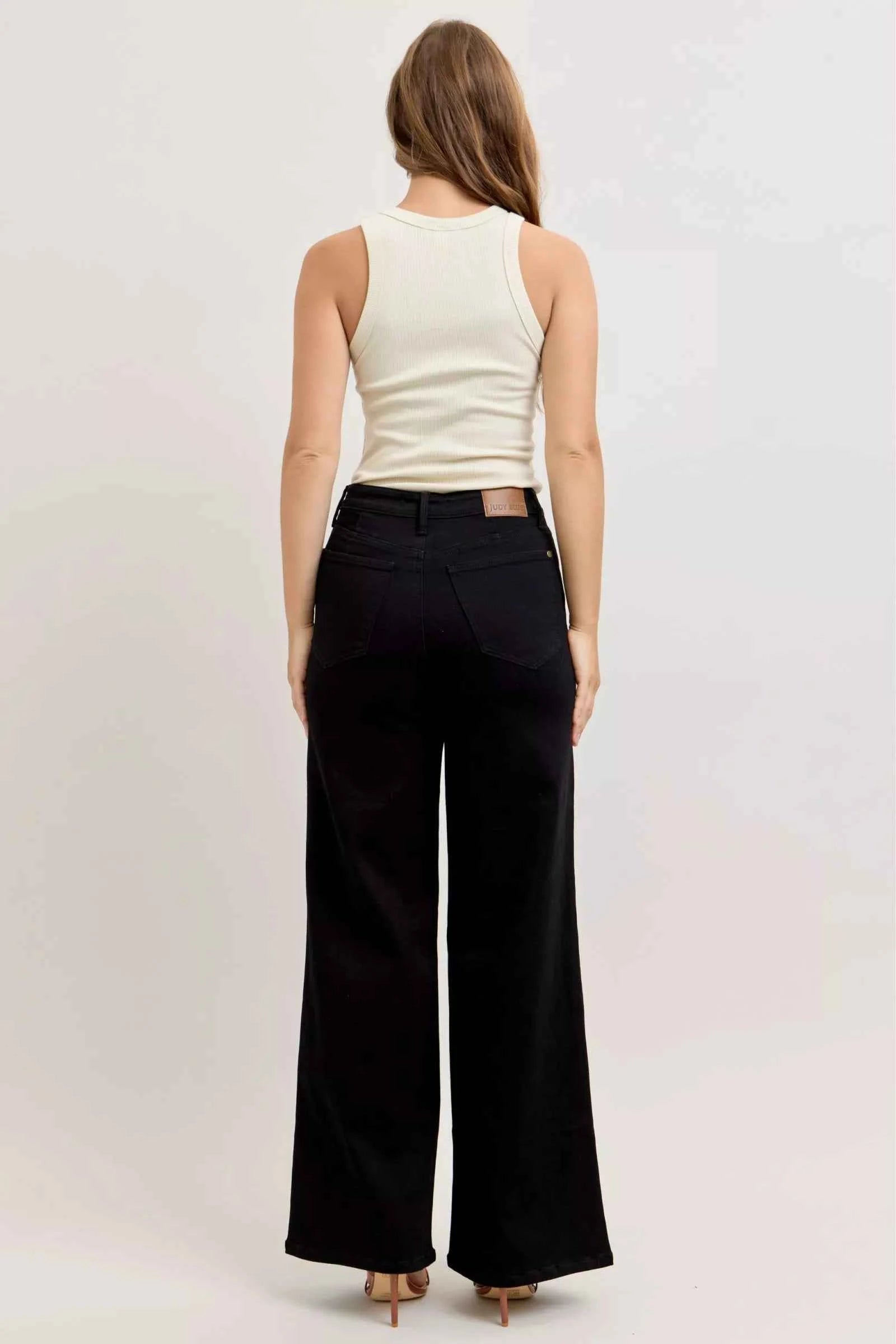 High-Waisted Wide Leg Jeans For Women Trendsi