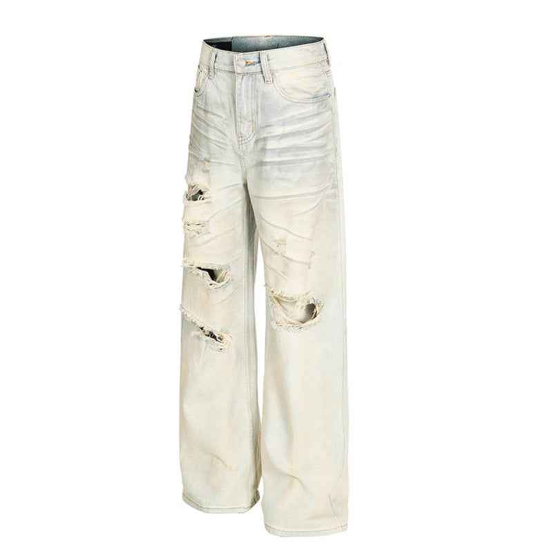 Dirty dyed ripped denim jeans for men | MuddyStock Originals