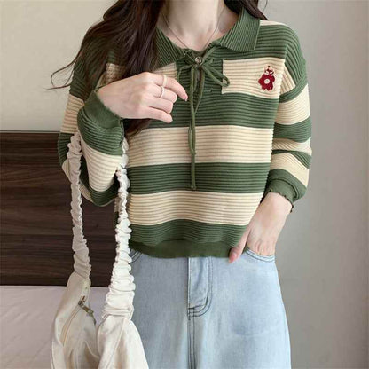Autumn New Fashion Striped Clothes Women MuddyStock