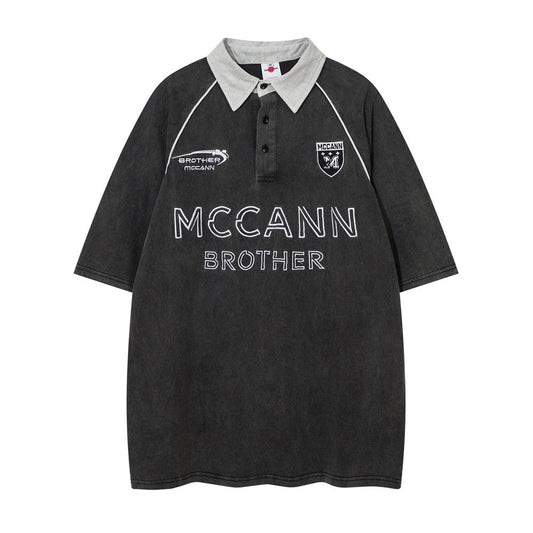 Racing Suit Short-sleeved Polo Shirt For Men