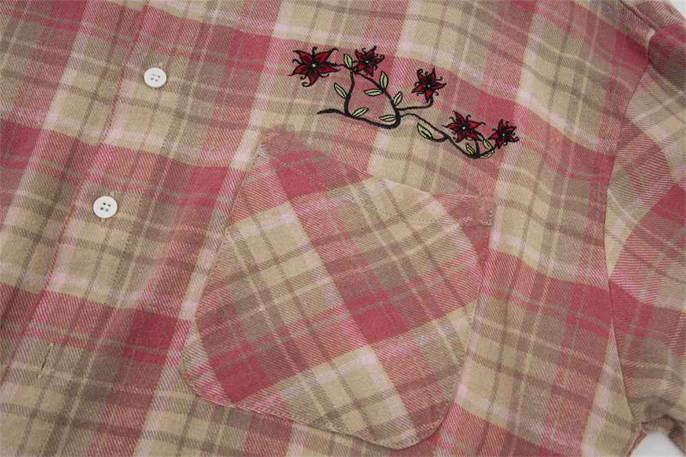 American Retro Plaid Shirt For Women MuddyStock