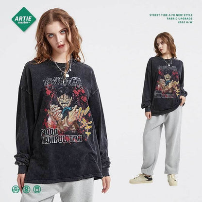 Anime Spell Digital Printed Long sleeved T-shirt For Men And Women | MuddyStock Originals MuddyStock