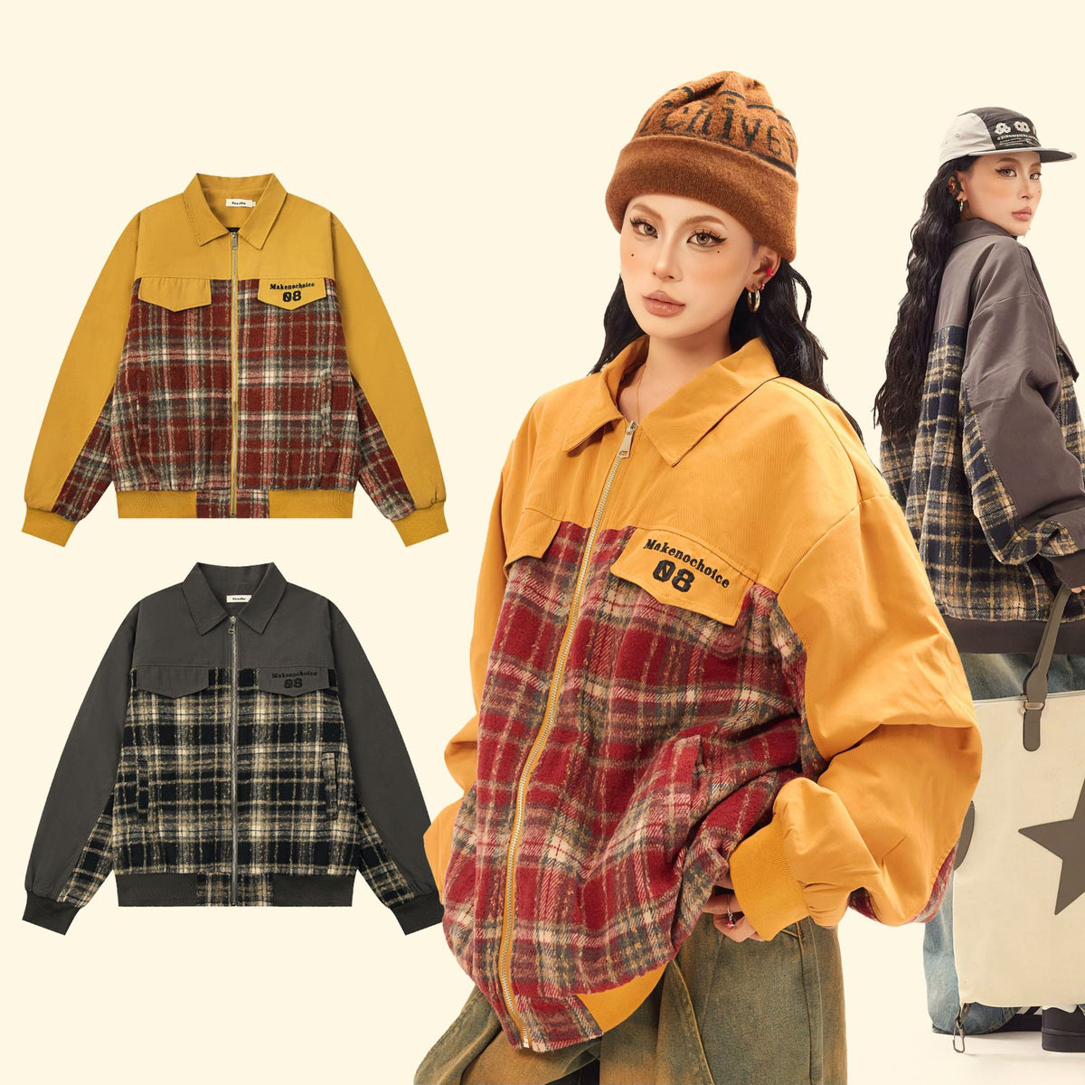 Checkered jacket for women | MuddyStock Originals