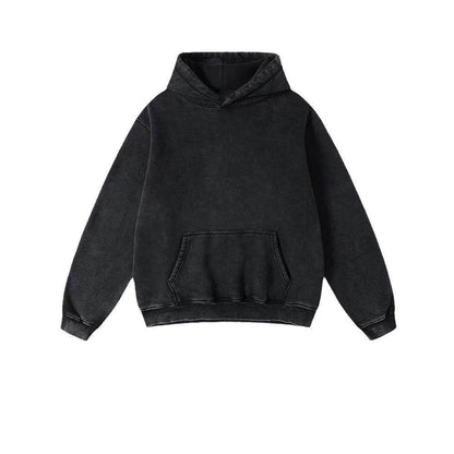 Plain Hoodie For Men | MuddyStock Originals Washed Black MuddyStock