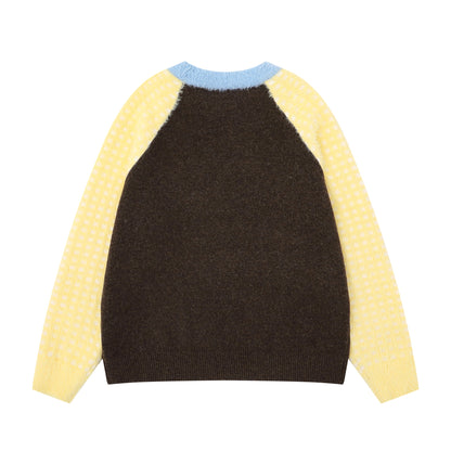 Color blocking pony pattern sweater for women | MuddyStock Originals